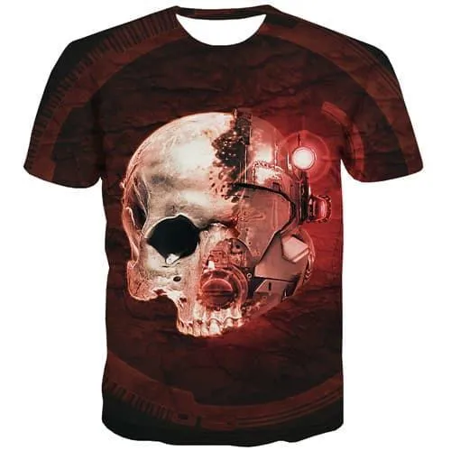 Skull T shirts Men Monster Tshirts Casual Military Tshirt Printed War Tshirt Anime Metal T-shirts 3d Short Sleeve Full Print