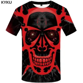 Skull T-shirts Men Poison T shirts Funny Lightning Tshirts Print Graffiti Tshirt Anime Punk Rock T-shirt 3d Mens Clothing