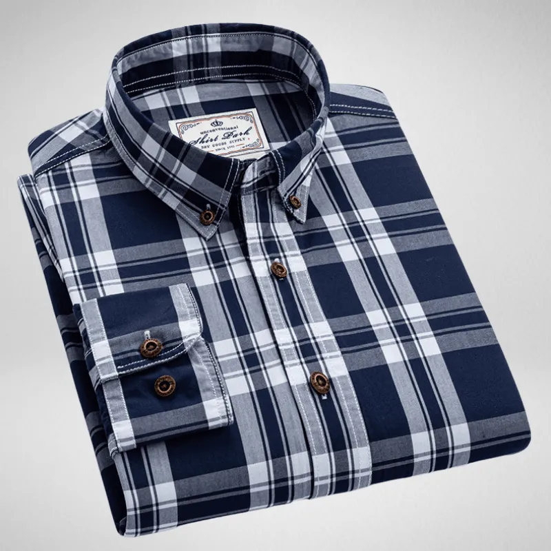 Smart Long Sleeve Premium Plaid Shirt