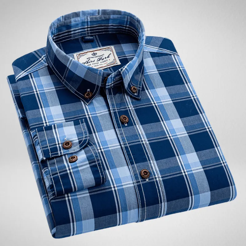 Smart Long Sleeve Premium Plaid Shirt