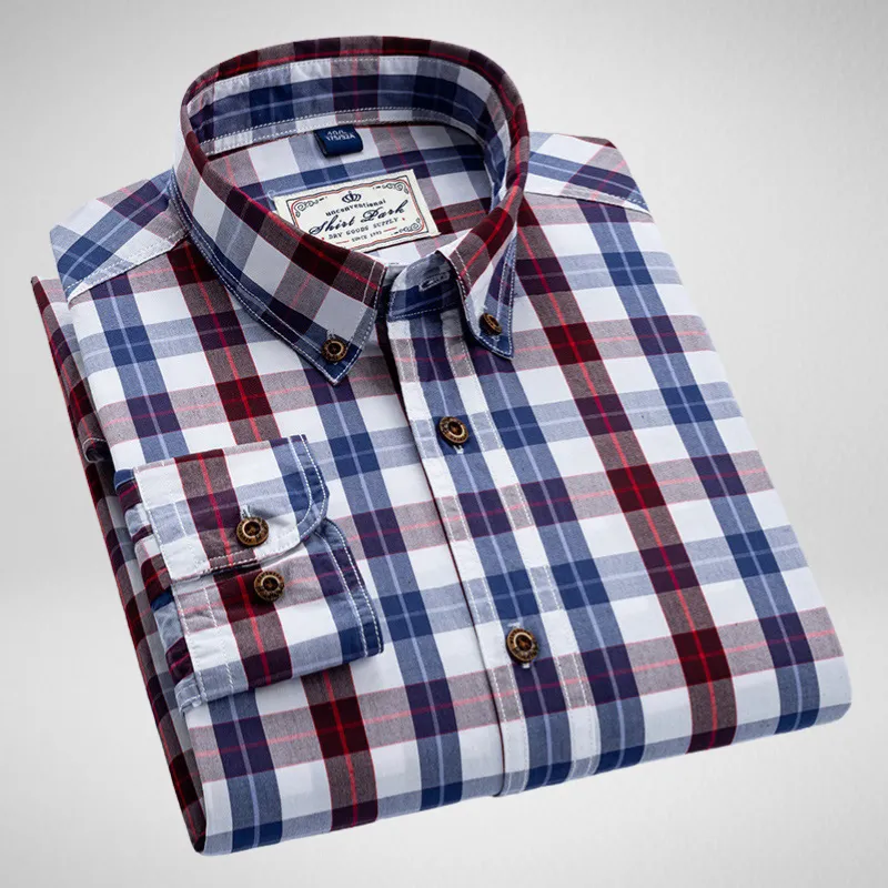 Smart Long Sleeve Premium Plaid Shirt