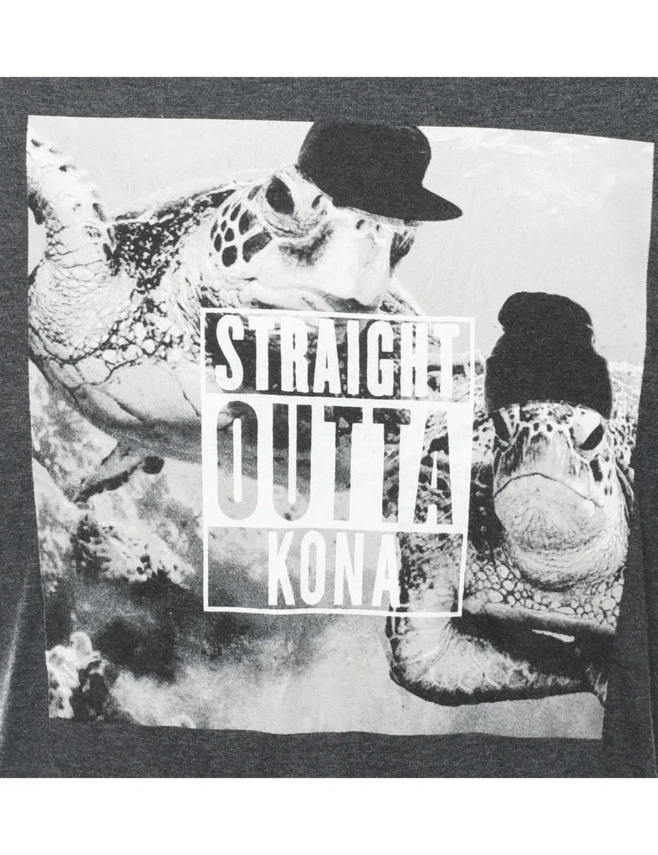 Straight Outta Kona Printed T-shirt - L