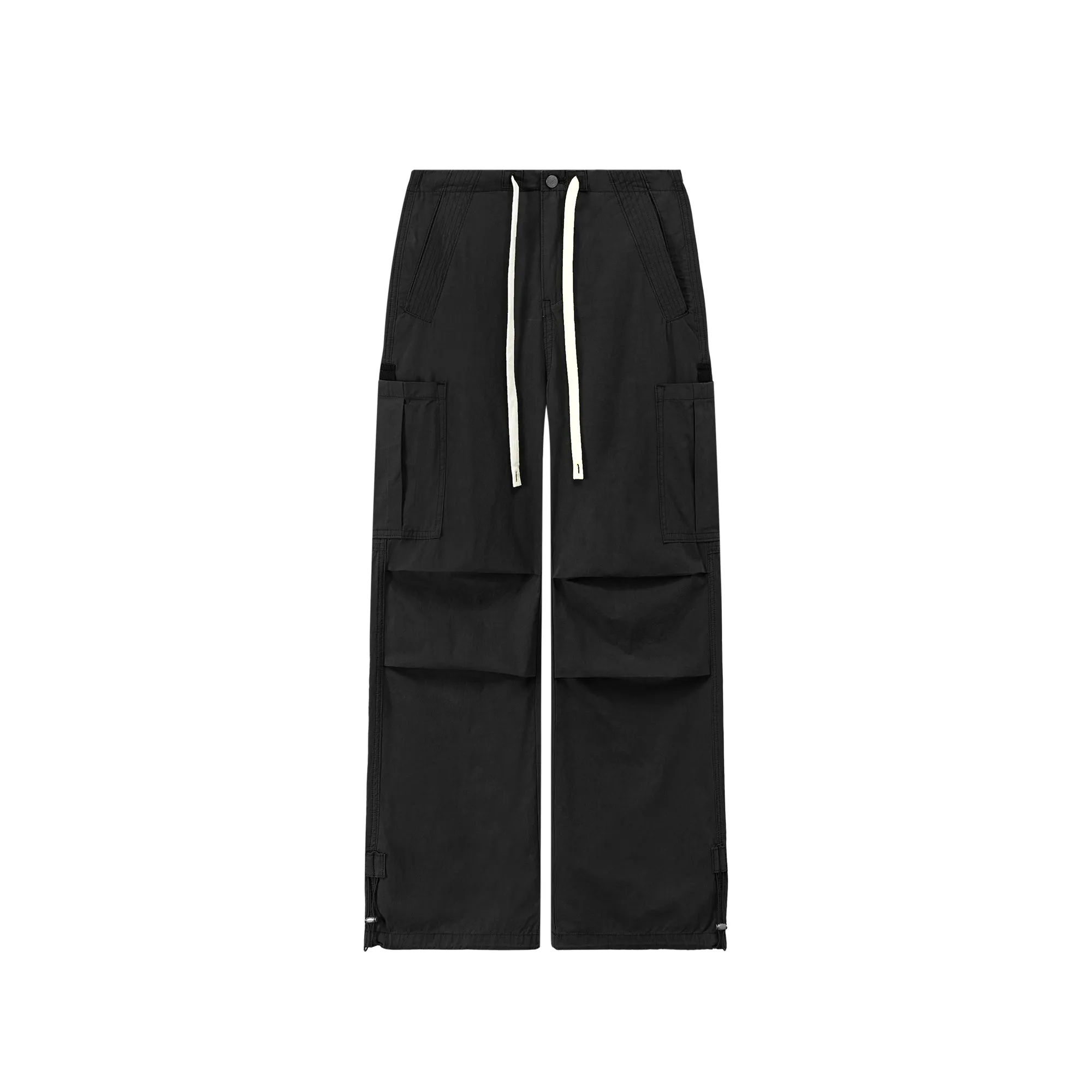 String Wide Cargo Pants