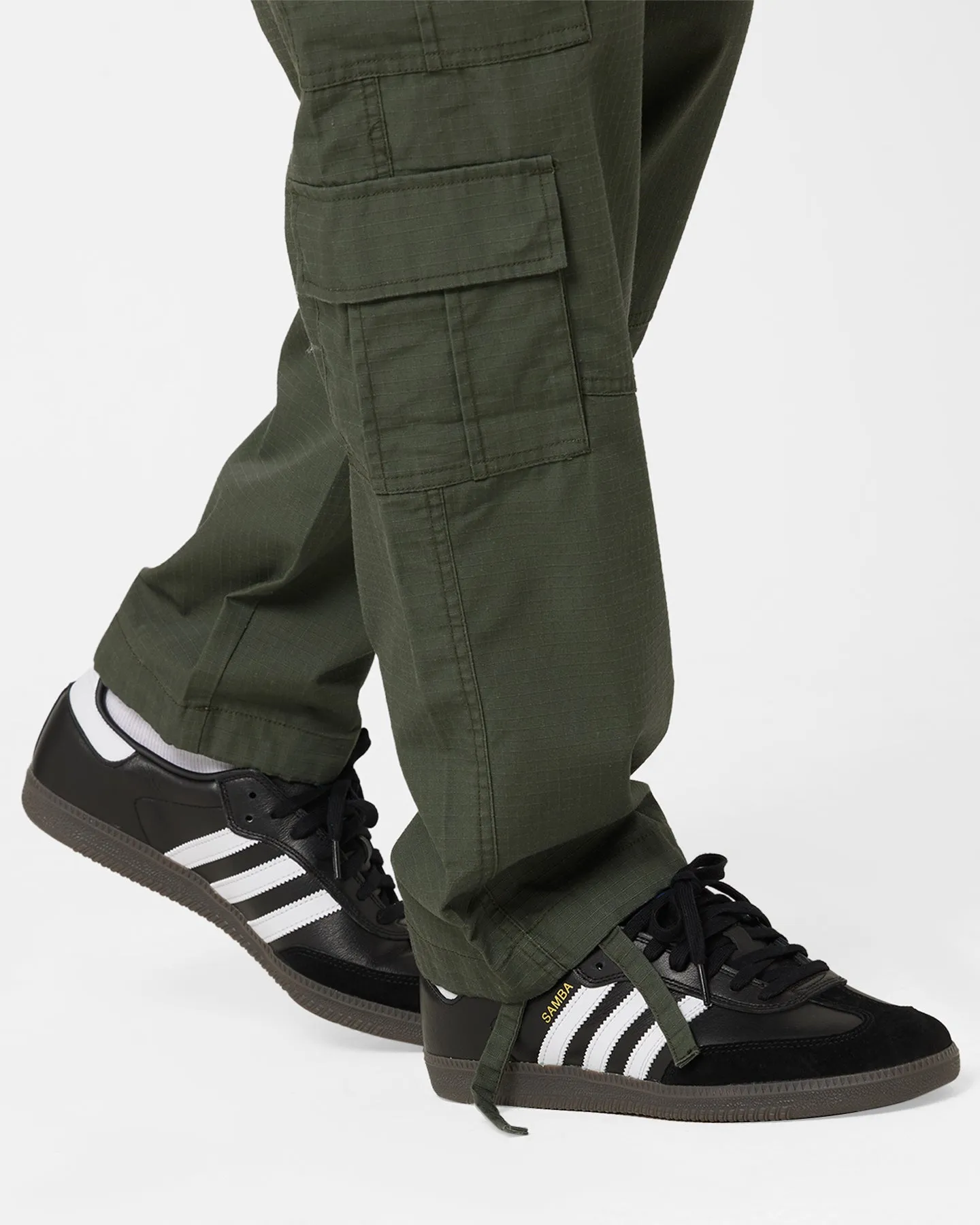 Stussy Surplus Cargo Pants Flora Green Rip