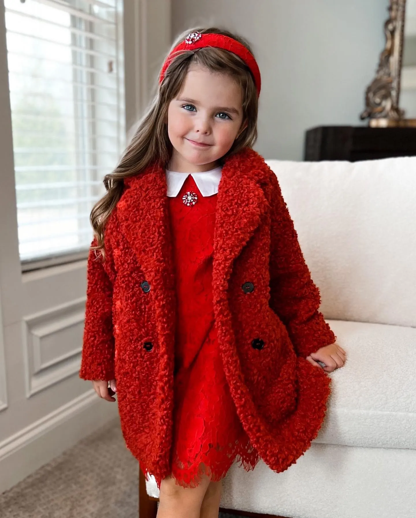 Teddy Coat red