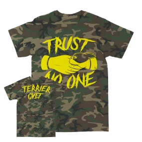 Terrier Cvlt "Trust No One: Yellow" Camo T-Shirt