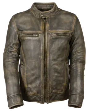 The" Phoenix" Classic Brown Leather Motorcycle Jacket