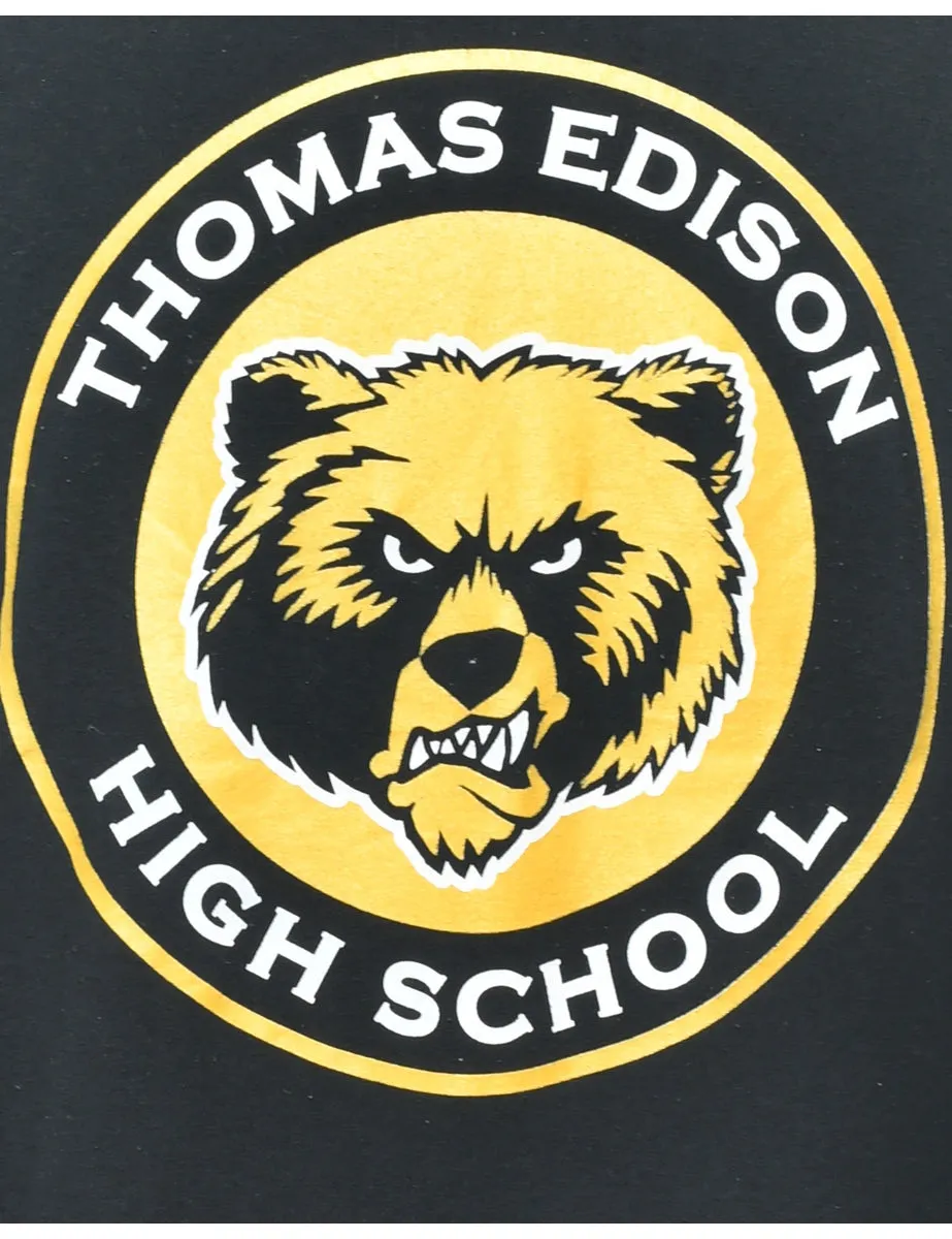 Thomas Edison High School Black Printed T-shirt - L