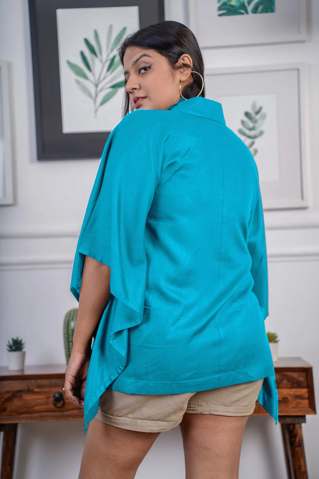 Turquoise Kaftan Top - Daisy