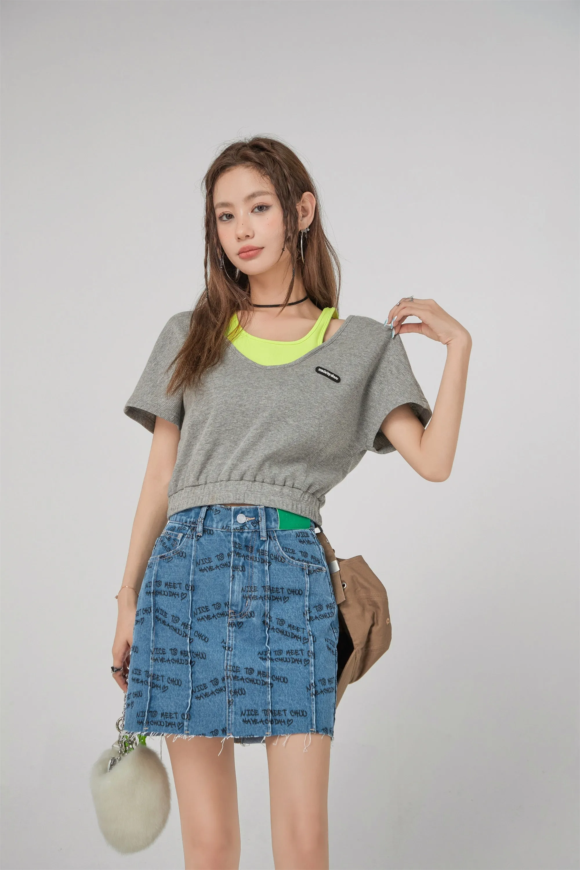 Two-Layer Crop Sport Top