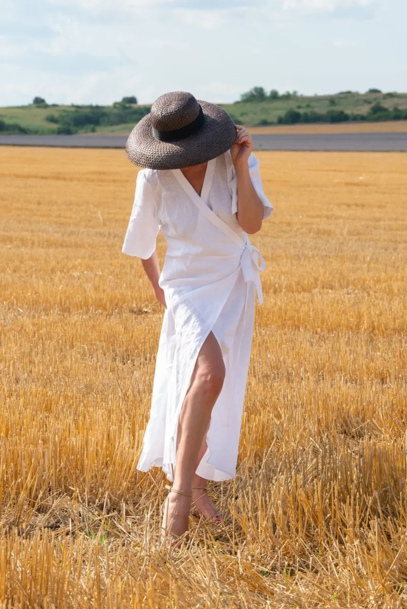 VERONA Linen Wrap Dress