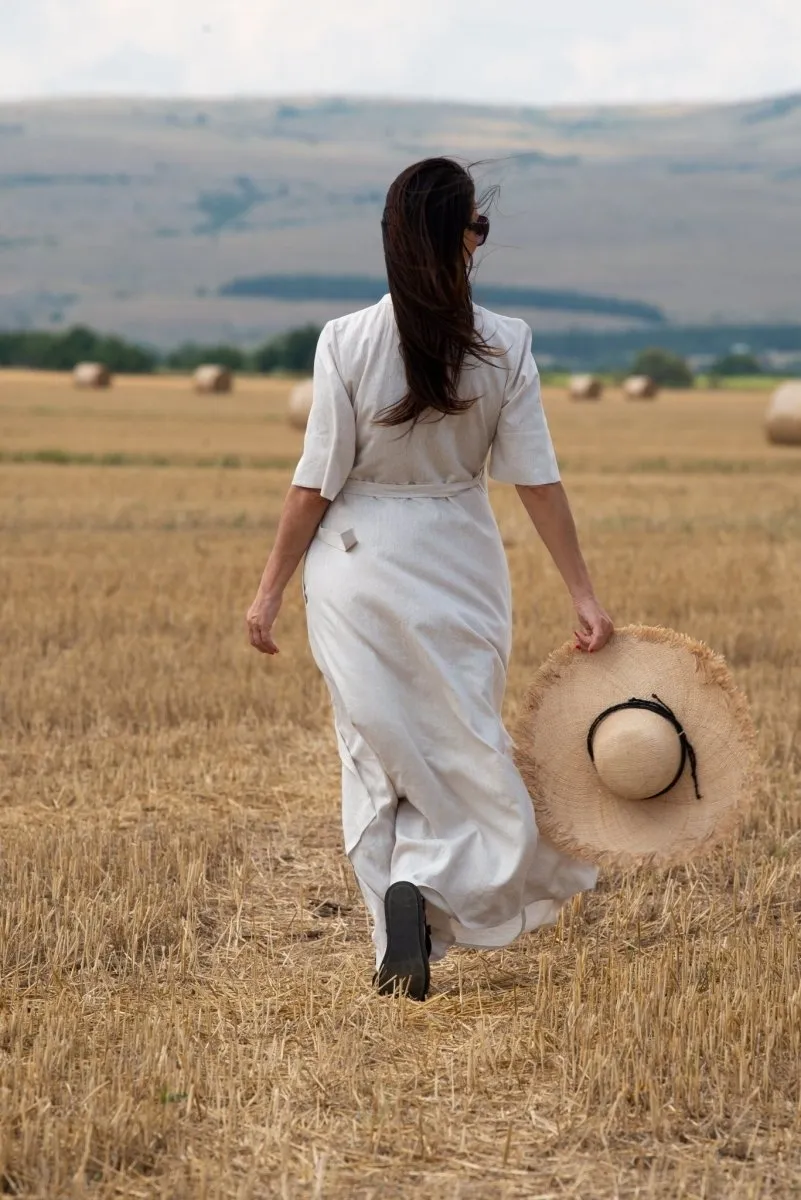 VERONA Linen Wrap Dress