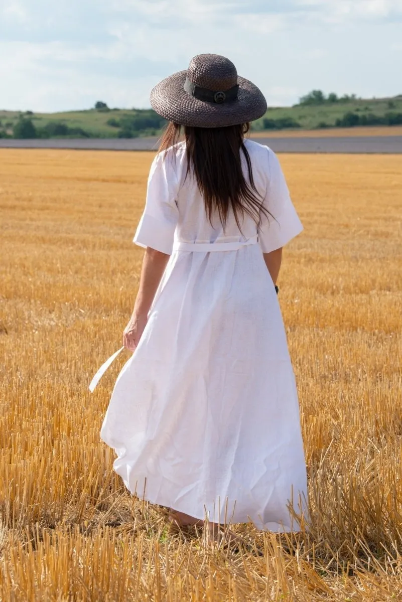 VERONA Linen Wrap Dress