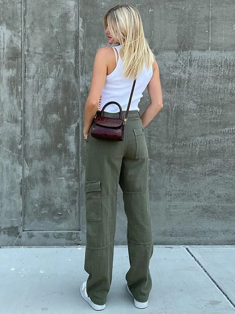 Vintage Military Cargo Pants for Women