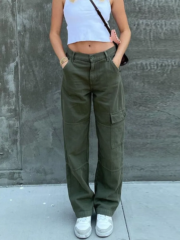 Vintage Military Cargo Pants for Women