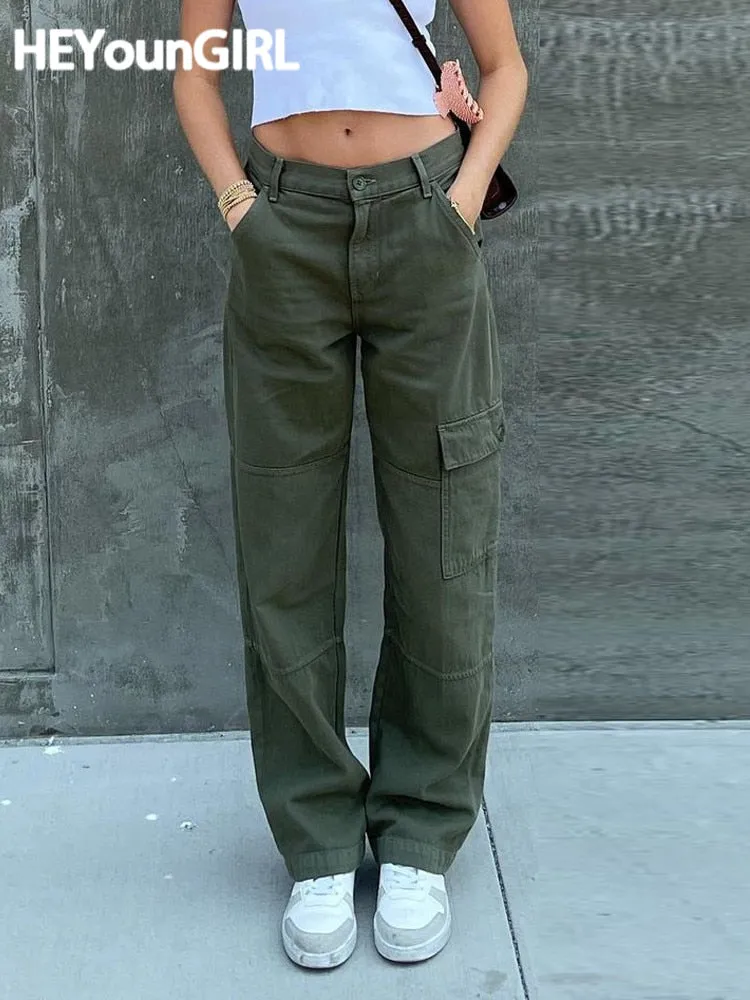 Vintage Military Cargo Pants for Women