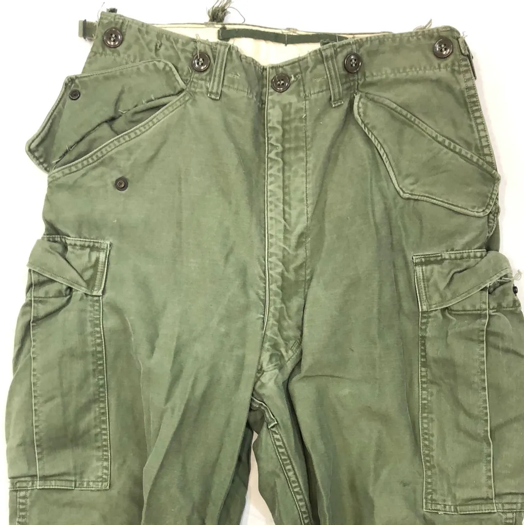 Vintage Olive Green Cargo Military Pants