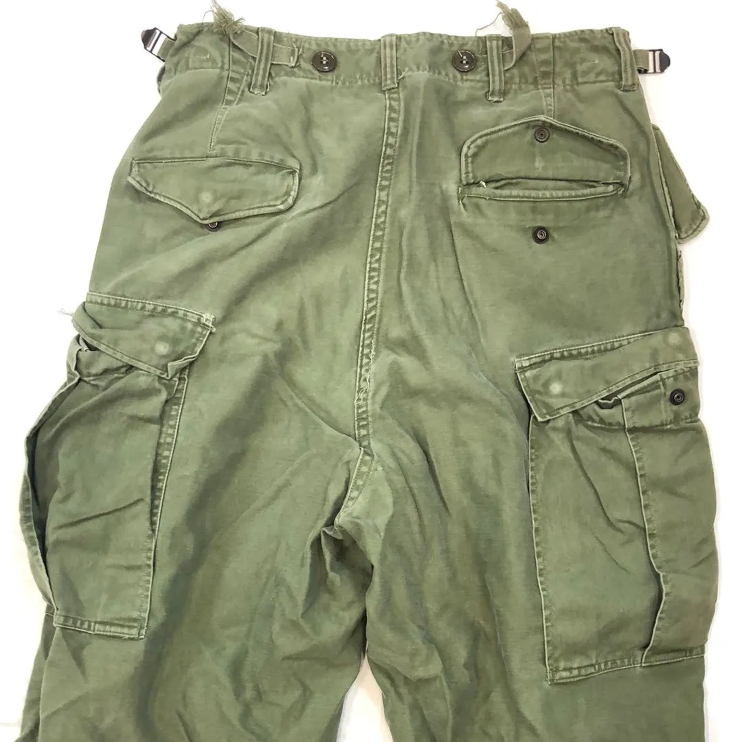 Vintage Olive Green Cargo Military Pants