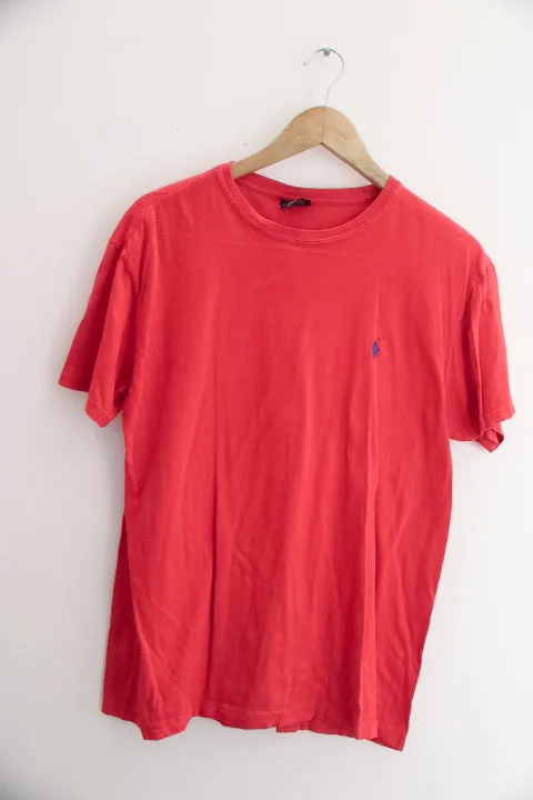 Vintage red ralph lauren plain mens small tees