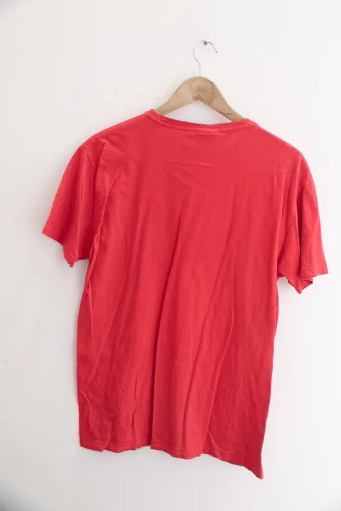 Vintage red ralph lauren plain mens small tees