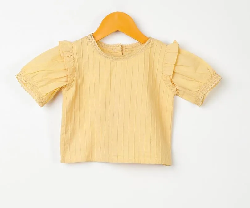 Vintage Ruffle - Yellow Top