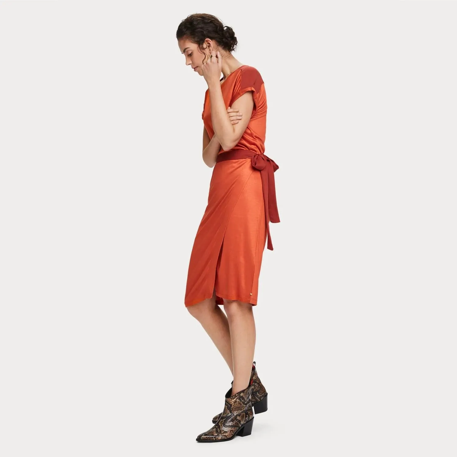 Viscose Wrap Dress (Ginger)