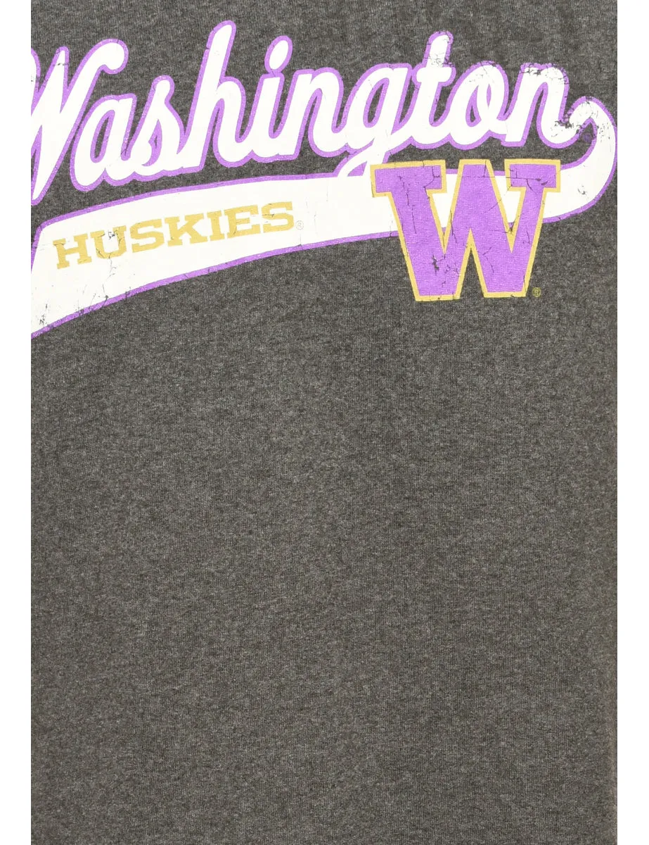 Washington Huskies Grey Football Sports T-shirt - M