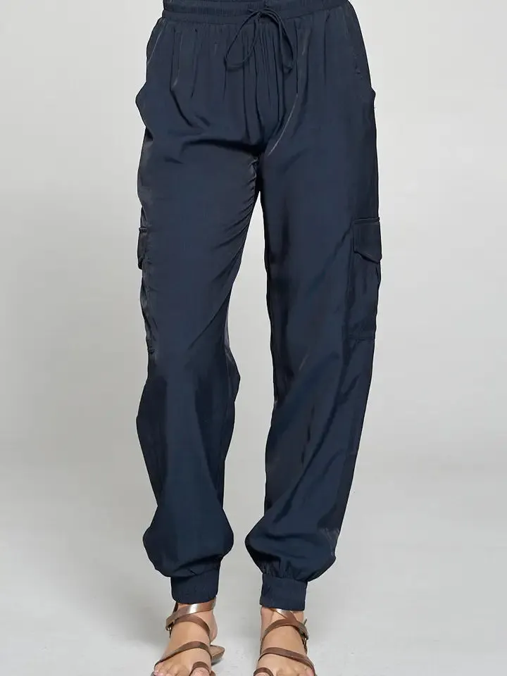 Woven Cargo Pants - Deep Navy