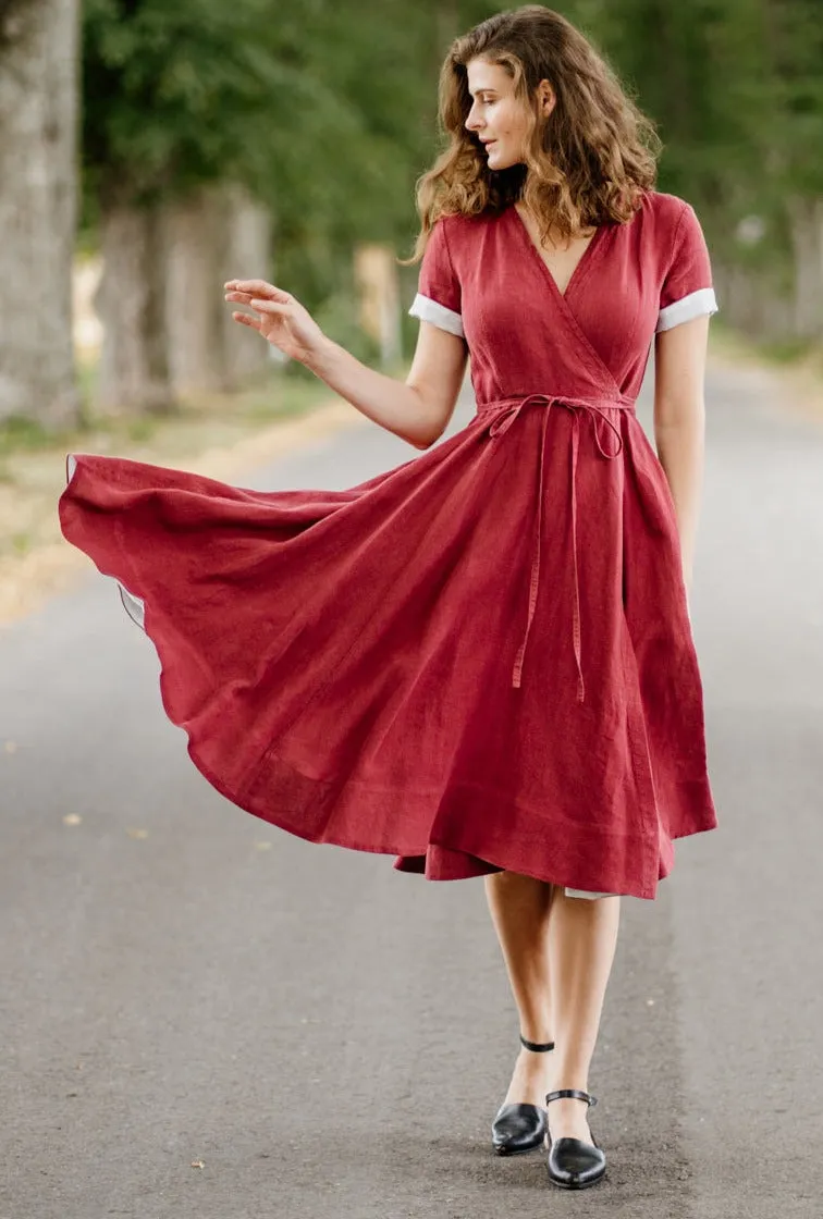 Wrap Dress, Short Sleeve