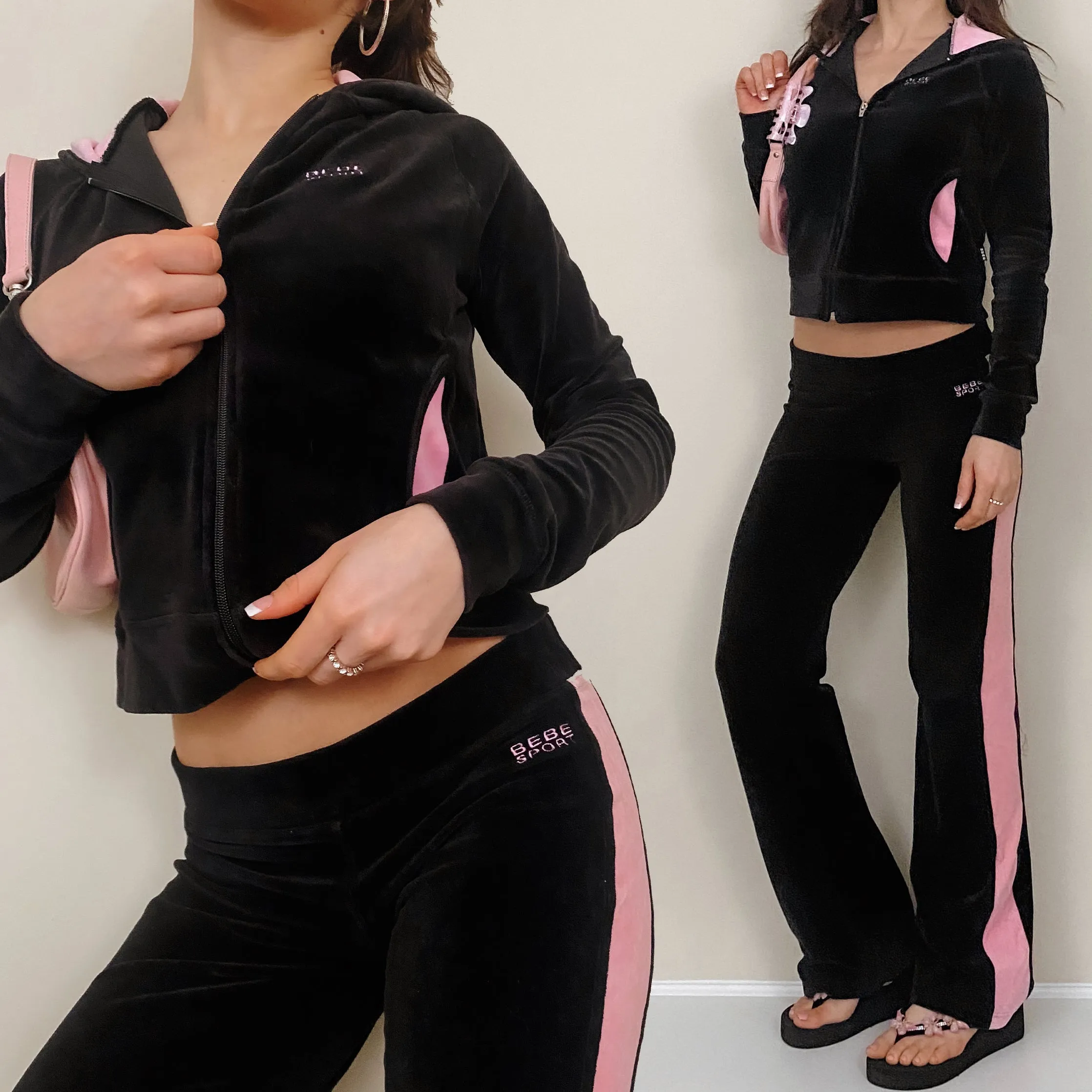 Y2K Bebe Sport Velour Tracksuit